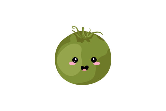 Cool Green Tomato Kawaii Illustration Review for Real Projects