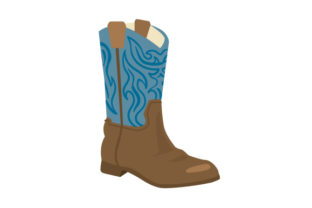 Cowboy Boot in Blue and Brown Review