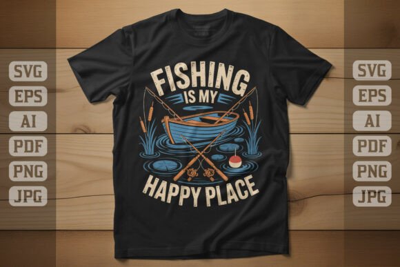 Fishing is My Happy Place T-Shirt Design Review