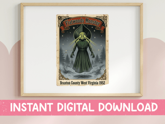 Flatwoods Monster Vintage Card Art Embroidery Review