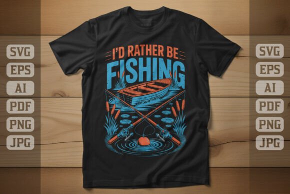 I D Rather Be Fishing Retro Design Review