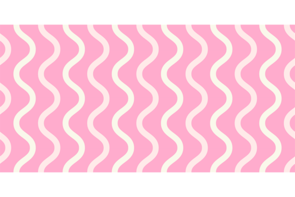 Pink Wavy Lines Seamless Pattern. Cute R