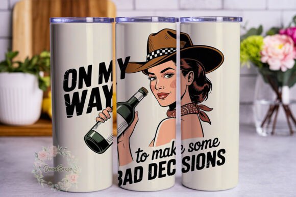 Retro Cowgirl Bad Decisions Tumbler Wrap Review