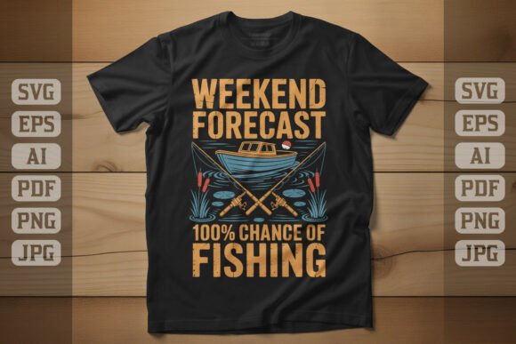 Weekend Forecast Chance of Fishing Embroidery Review